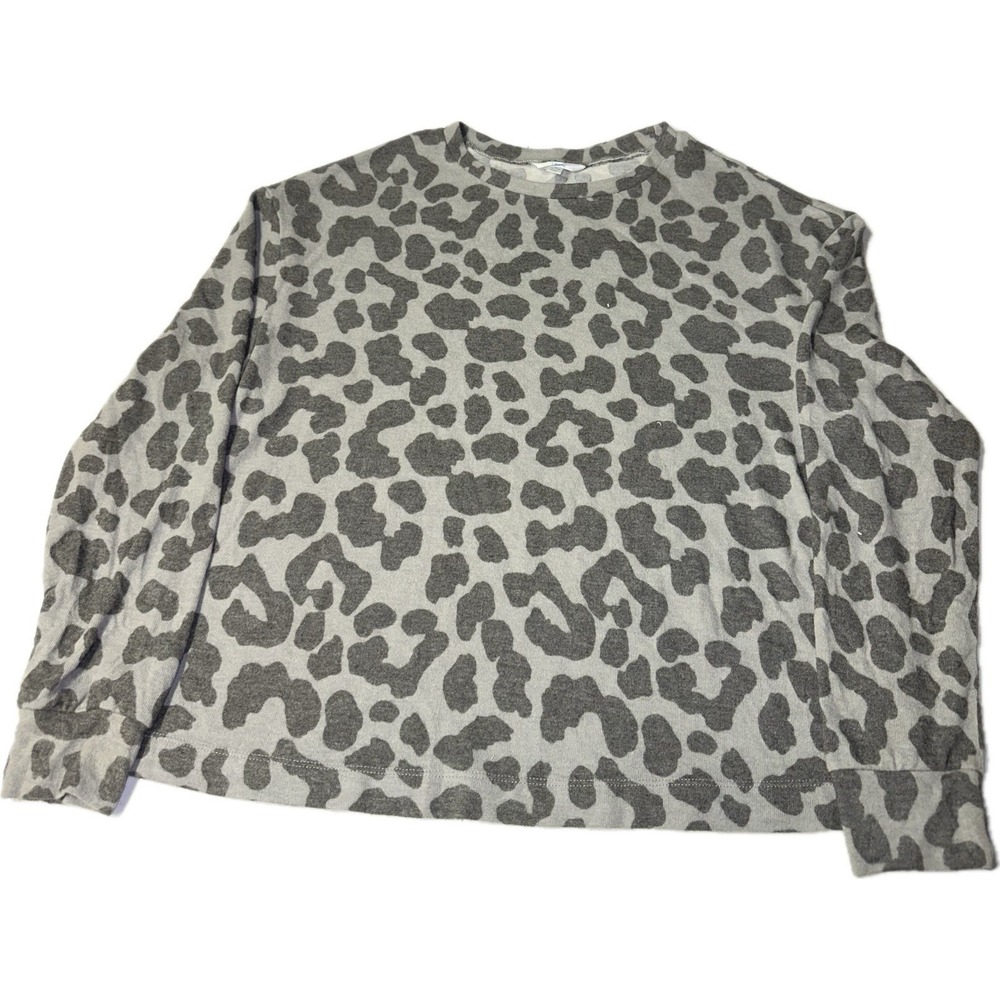 Time And Tru Hacci Crew‎ Neck Top Gray NWT Women's Size M (8-10) Shirt